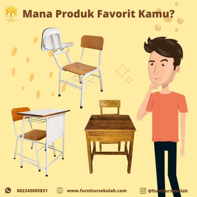 produk meja sekolah dan kursi kuliah